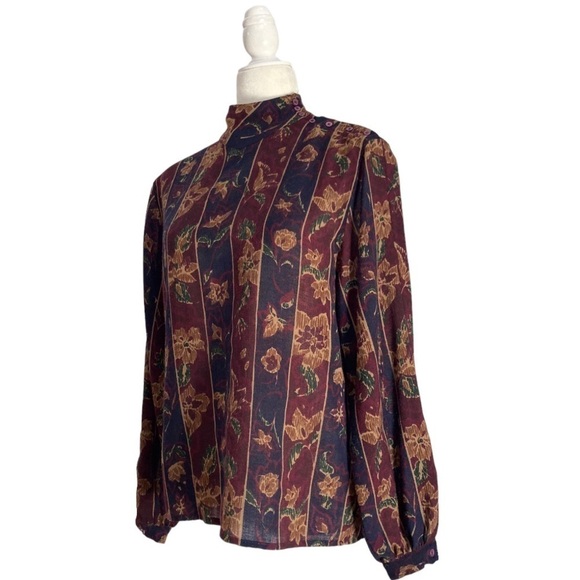 Christian Dior Blouse top Burgundy Red Regency Wool - Picture 1 of 9